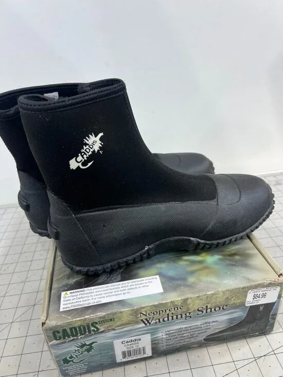Caddis Men's 3.5mm Thick Neoprene Thick Ripple Sole Wading Boot Black Sz. 12 - Picture 4 of 8